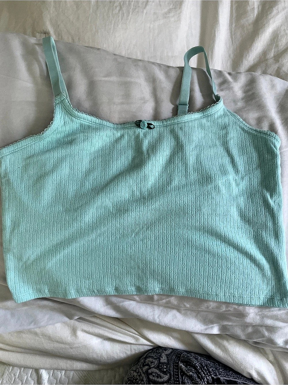 Colsie Blue Ribbed Camisole Like New
